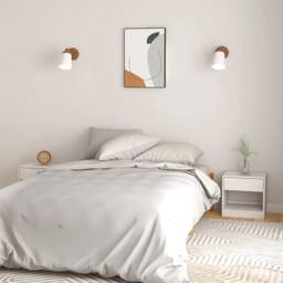 Berkfield Home Bedside Cabinets 2 pcs White 40x31x40 cm Solid Pinewood - Size: 40 x 31 x 40 cm - thumbnail 2