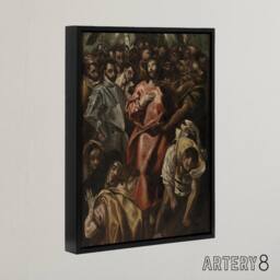 "Artery8 Espolio The Disrobing of Jesus Christ El Greco Framed Canvas Wall Art - Size: W24"" x H32""" - thumbnail 2