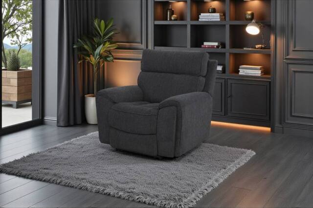 META Sofa Atlanta Power Recliner Chair in Black - image 1