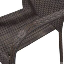 Berkfield Home Beautiful 7 Piece Garden Dining Set Brown Poly Rattan - thumbnail 6