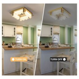Garwarm 4 - Light 32cm LED Acrylic Flush Mount in Metallic Gold - thumbnail 9