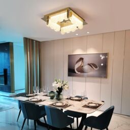 Garwarm 4 - Light 32cm LED Acrylic Flush Mount in Metallic Gold - thumbnail 7