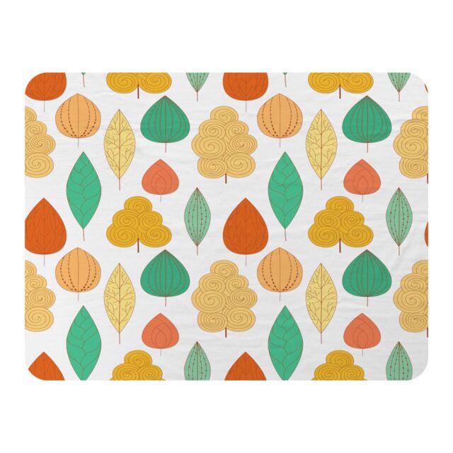 Benjamin Tate Design Decorative Leaves Blanket in Natural - Size: 120 cm x 150 cm - image 1