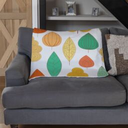 Benjamin Tate Design Decorative Leaves Blanket in Natural - Size: 120 cm x 150 cm - thumbnail 2