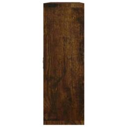 Berkfield Home Wall Display Shelf 8 Compartments Smoked Oak in Brown - thumbnail 5