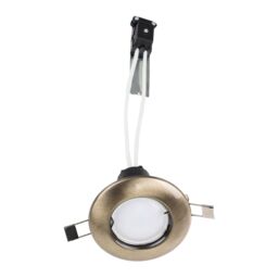 ValueLights Downlight Fixed Ceiling Light Fitting 6 Pack With Cool White Bulbs in Gold - thumbnail 5
