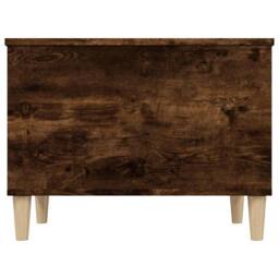 Berkfield Home Coffee Table Smoked Oak 60x44.5x45 cm Engineered Wood in Brown - thumbnail 7