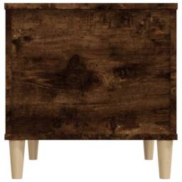 Berkfield Home Coffee Table Smoked Oak 60x44.5x45 cm Engineered Wood in Brown - thumbnail 8