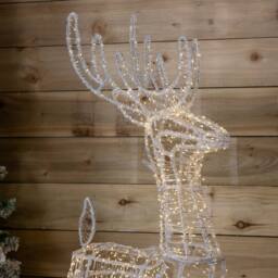 Samuel Alexander 1.03m Light up Acrylic Reindeer Decoration with 1040 Warm White LEDs in Clear - thumbnail 6