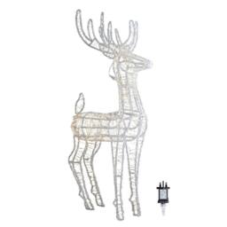 Samuel Alexander 1.03m Light up Acrylic Reindeer Decoration with 1040 Warm White LEDs in Clear - thumbnail 1
