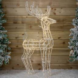 Samuel Alexander 1.03m Light up Acrylic Reindeer Decoration with 1040 Warm White LEDs in Clear - thumbnail 4