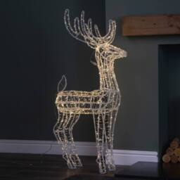 Samuel Alexander 1.03m Light up Acrylic Reindeer Decoration with 1040 Warm White LEDs in Clear - thumbnail 9