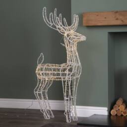 Samuel Alexander 1.03m Light up Acrylic Reindeer Decoration with 1040 Warm White LEDs in Clear - thumbnail 5