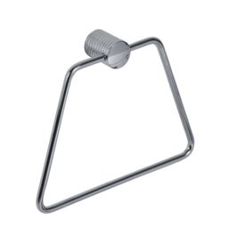 Showerdrape Vitality Chrome Stainless Steel Wall Mounted Towel Ring in Metallic Silver - thumbnail 4
