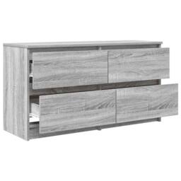 Berkfield Home TV Cabinet Grey Sonoma 100x35x54 cm Engineered Wood - Size: 100 x 35 x 54 cm - thumbnail 5