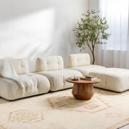 Livabliss Becki Owens Solana-Global Orange Ivory Living Dining Bedroom Rug in Beige - Size: 120 cm x 170 cm - thumbnail 1