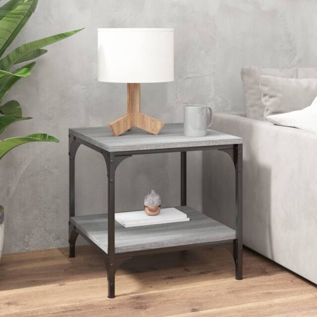 Berkfield Home Side Tables 2 pcs Grey Sonoma 40x40x40 cm Engineered Wood - Size: 40 x 40 x 40 cm - image 1