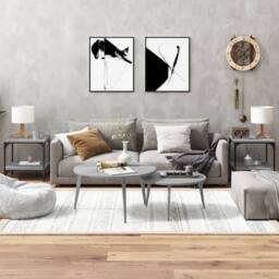 Berkfield Home Side Tables 2 pcs Grey Sonoma 40x40x40 cm Engineered Wood - Size: 40 x 40 x 40 cm - thumbnail 2