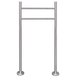 Berkfield Home Stainless Steel Stand for Mailbox in Silver - thumbnail 1