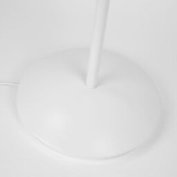 Happy Homewares Contemporary & Sleek Metal Table Lamp Base with Inline Switch in White - Size: 14 inches - thumbnail 3