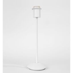 Happy Homewares Contemporary & Sleek Metal Table Lamp Base with Inline Switch in White - Size: 14 inches - thumbnail 2
