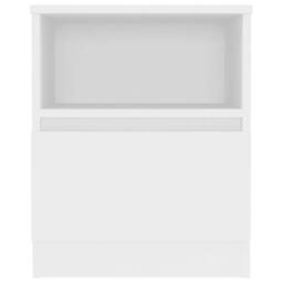 Berkfield Home Durable Bed Cabinet White 40x40x50 cm Engineered Wood - Size: 40 x 40 x 50 cm - thumbnail 1