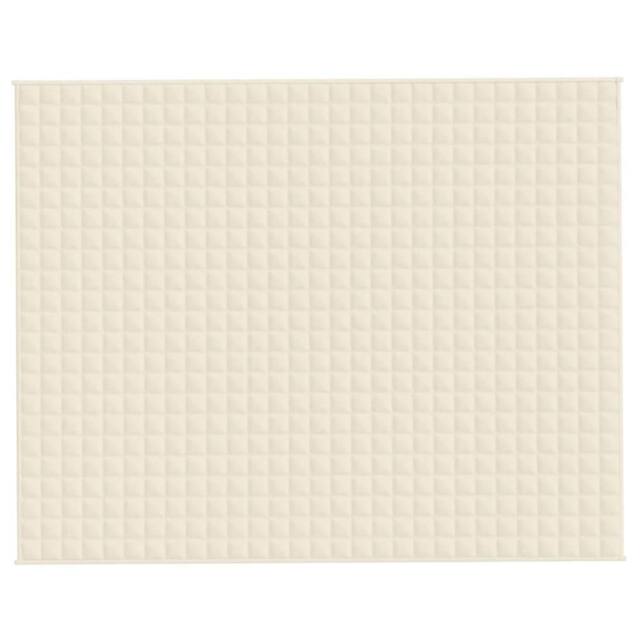 Berkfield Home Soft Weighted Blanket Light Cream 235x290 cm 11 kg Fabric - image 1