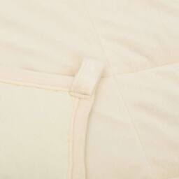 Berkfield Home Soft Weighted Blanket Light Cream 235x290 cm 11 kg Fabric - thumbnail 5