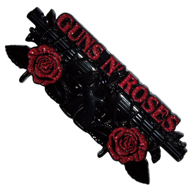 Guns N Roses Vintage Pistols Fridge Magnet in Black