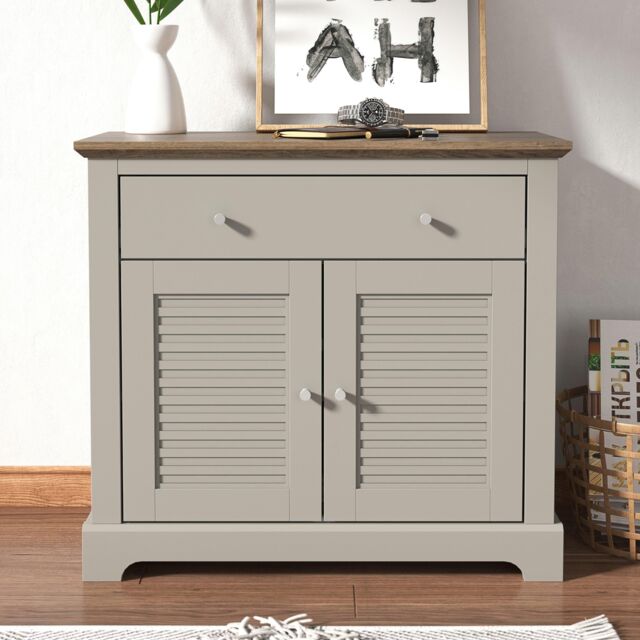 GFW Salcombe Compact Sideboard in Light Grey - image 1
