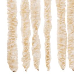 Berkfield Home Fly Curtain Beige & White 90x200 cm Chenille - thumbnail 5