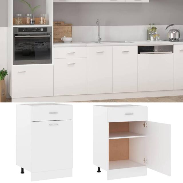 Berkfield Home Drawer Bottom Cabinet White 50x46x81.5 cm Engineered Wood - image 1