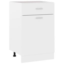 Berkfield Home Drawer Bottom Cabinet White 50x46x81.5 cm Engineered Wood - thumbnail 2
