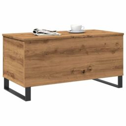 Berkfield Home Coffee Table Artisan Oak 90x44.5x45 cm Engineered Wood in Brown - thumbnail 3