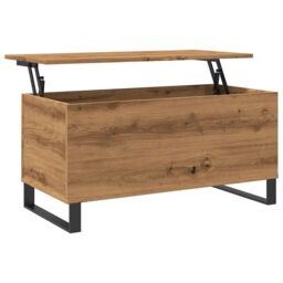 Berkfield Home Coffee Table Artisan Oak 90x44.5x45 cm Engineered Wood in Brown - thumbnail 5