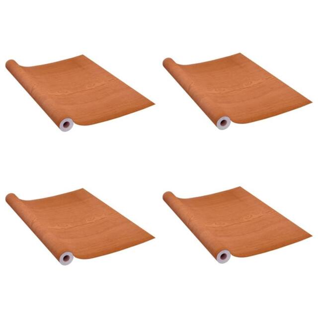Berkfield Home Self-adhesive Door Films 4 pcs Light Oak 210x90 cm PVC in Brown - image 1