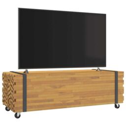 Berkfield Home Coffee Table 110x45x35 cm Solid Wood Teak in Brown - Size: 110 x 45 x 35 cm