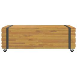 Berkfield Home Coffee Table 110x45x35 cm Solid Wood Teak in Brown - Size: 110 x 45 x 35 cm - thumbnail 4
