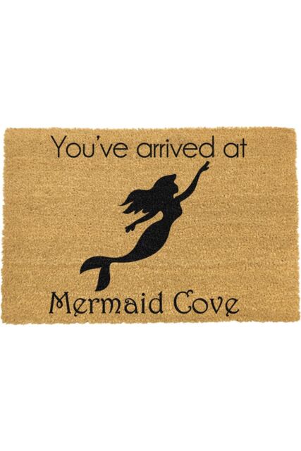 Artsy Mats You Have Arrived At Mermaid Cove Doormat in Light Brown - Size: 40 cm x 60 cm - image 1