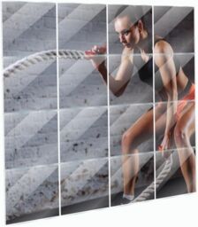 Trendi Set of 16 Frameless 30x30cm Glass Wall Mirror Tiles in Clear - Size: 4 Pack - thumbnail 1