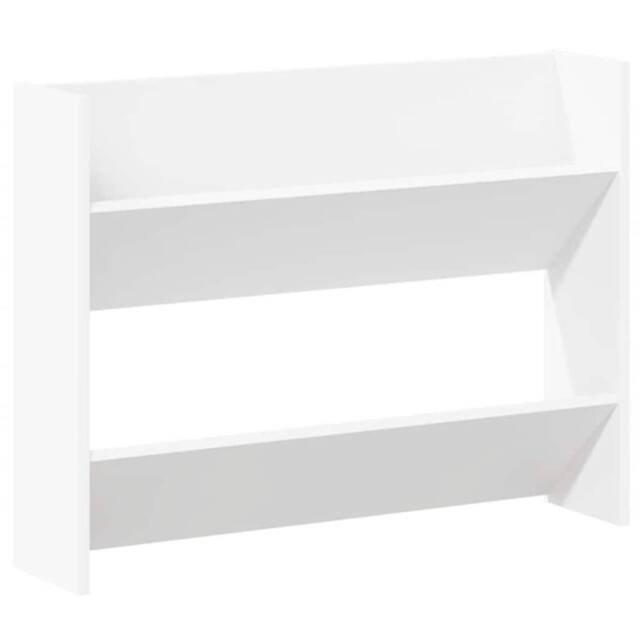 Berkfield Home Wall Shoe Cabinet White 80x18x60 cm Engineered Wood - Size: 80 x 18 x 60 cm - image 1