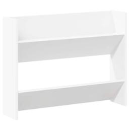 Berkfield Home Wall Shoe Cabinet White 80x18x60 cm Engineered Wood - Size: 80 x 18 x 60 cm - thumbnail 1