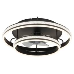Netlighting Ceiling Fan Black 3 Blade 2x LED Dimmable 2700-6500K Remote - thumbnail 1
