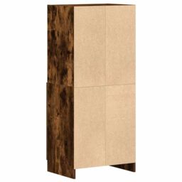 Berkfield Home Kitchen Cabinet Smoked Oak 57x41.5x131.5 cm Engineered Wood in Brown - thumbnail 7