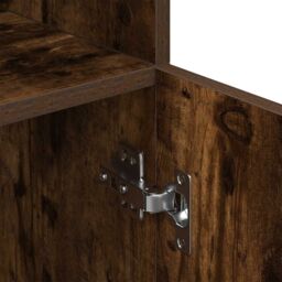 Berkfield Home Kitchen Cabinet Smoked Oak 57x41.5x131.5 cm Engineered Wood in Brown - thumbnail 8