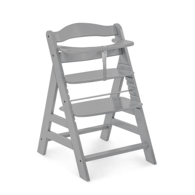 hauck Alpha+ Wooden Highchair - Grey - image 1