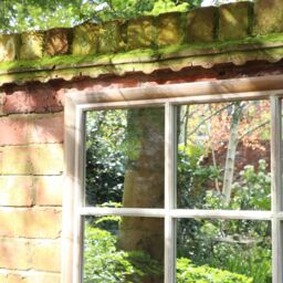 Melody Maison Large Rustic Wooden Window Wall Mirror 120cm X 90cm in Light Brown - Size: 120 cm X 90 cm - thumbnail 6