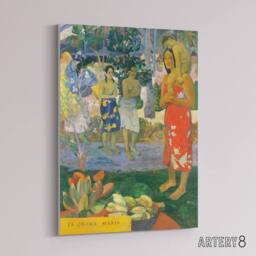 "Artery8 Hail Mary La Orana Maria Paul Gauguin Canvas Wall Art Print - Size: W12"" x H16""" - thumbnail 2