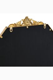 Living and Home 60cm W x 90cm H Gold Wave Carved Metal Framed Decorative Wall Mirror Makeup Mirror - Size: 60 cm W x 90 cm H - thumbnail 6