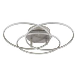 Netlighting Kombos 45.6cm Semi Flush Ceiling Light Nickel Matt 3x LED 4000K in Grey - thumbnail 2